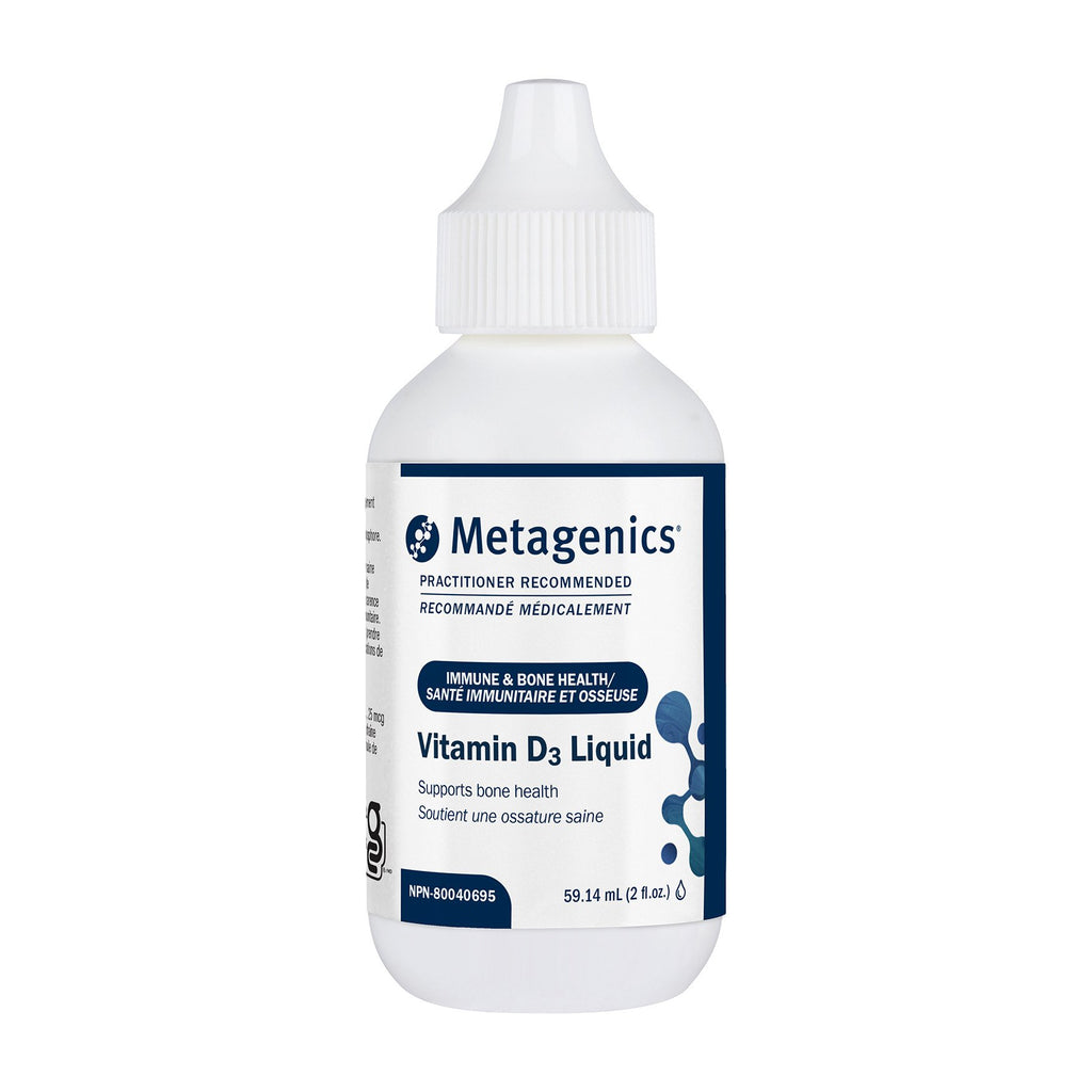 Metagenics Vitamin D3 Liquid bottle on a white background