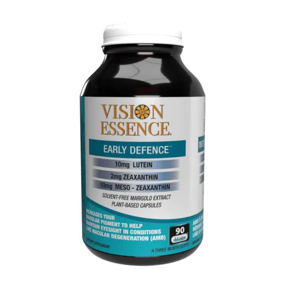 Vision Essence Early Defence supplement bottle on a white background