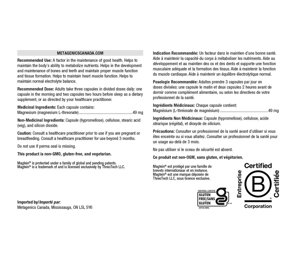 Product label with text and certification logo on a white background