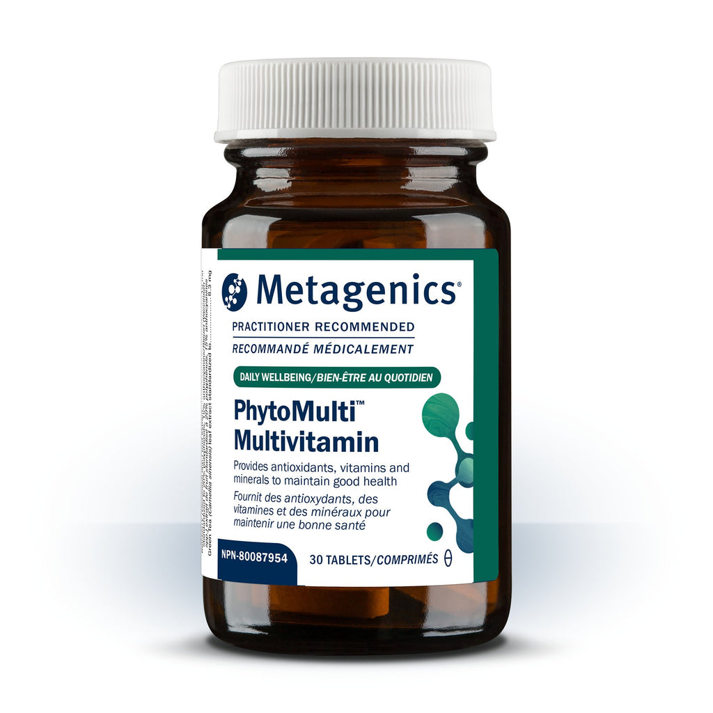 Metagenics PhytoMulti Multivitamin bottle on a white background