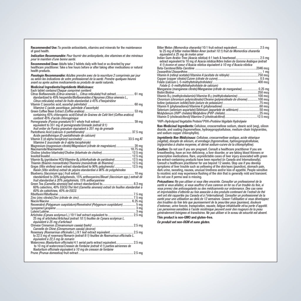 Product label with detailed text and information on a white background