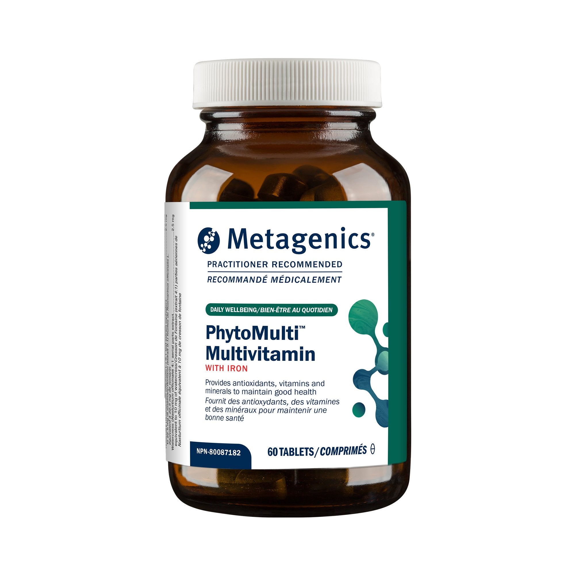 Metagenics PhytoMulti Multivitamin bottle on a white background