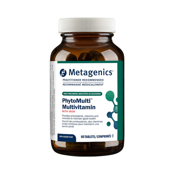 Metagenics PhytoMulti Multivitamin bottle on a white background