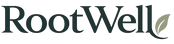 RootWell logo with a leaf on a white background
