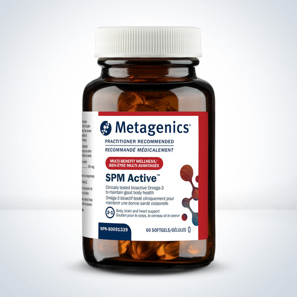 Metagenics SPM Active supplement bottle on a white background