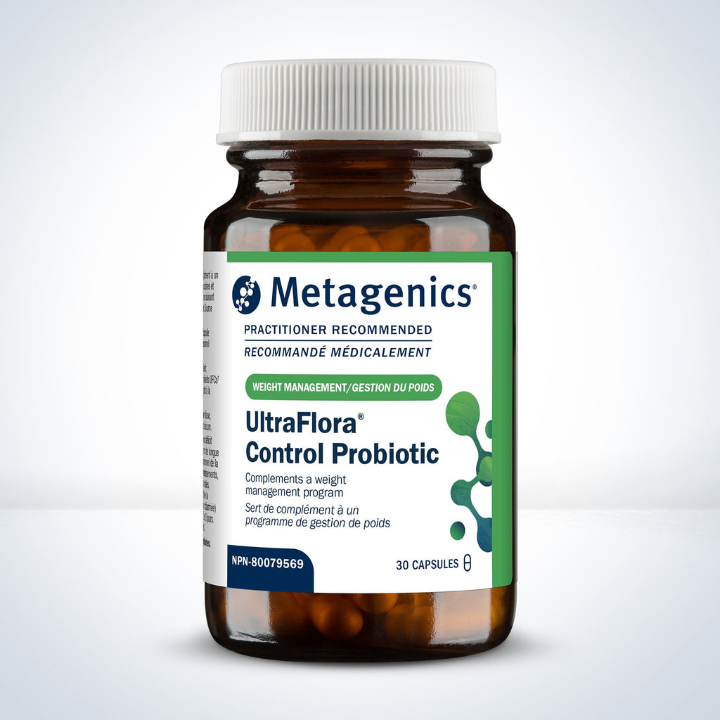Metagenics UltraFlora Control Probiotic bottle on a white background