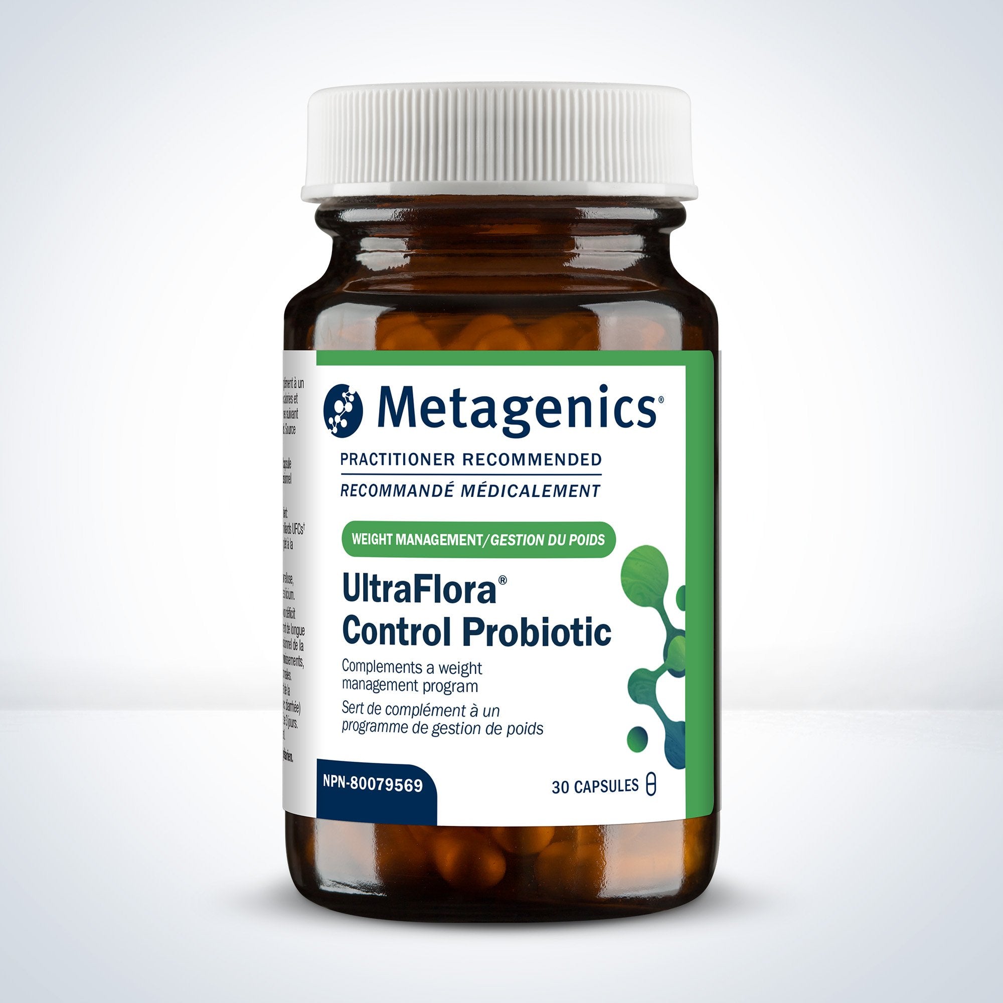 Metagenics UltraFlora Control Probiotic bottle on a white background