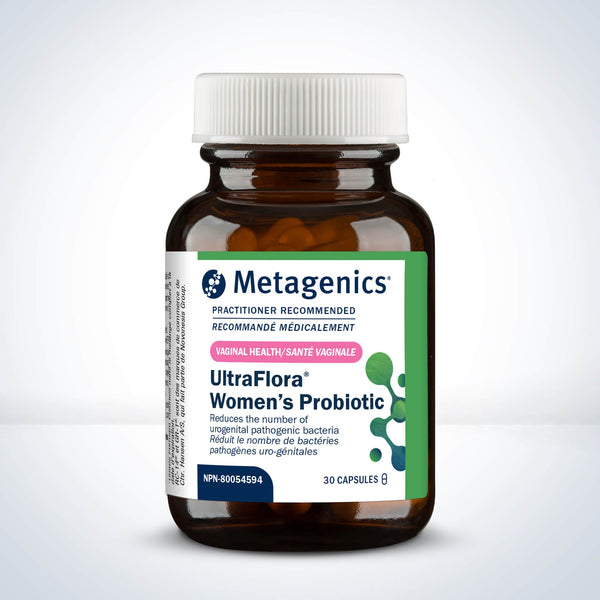 Metagenics UltraFlora Women's Probiotic bottle on a white background