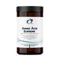 Amino Acid Supreme supplement container with a white label on a white background