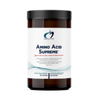 Amino Acid Supreme supplement container with a white label on a white background