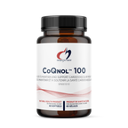 CoQNOL 100 supplement bottle with label on a white background