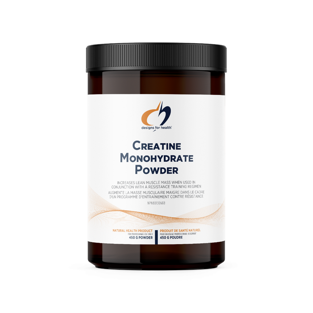 Creatine Monohydrate Powder container with label on a white background