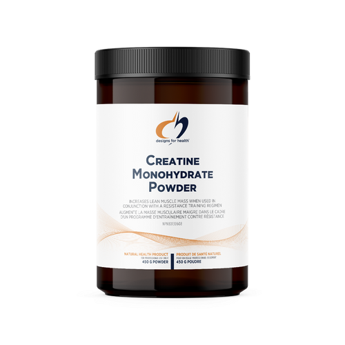Creatine Monohydrate Powder container with label on a white background