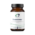 Brown supplement bottle labeled 'Digestzymes' with a white label on a white background