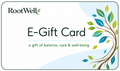 RootWell e-gift card with tree design and text on a white background