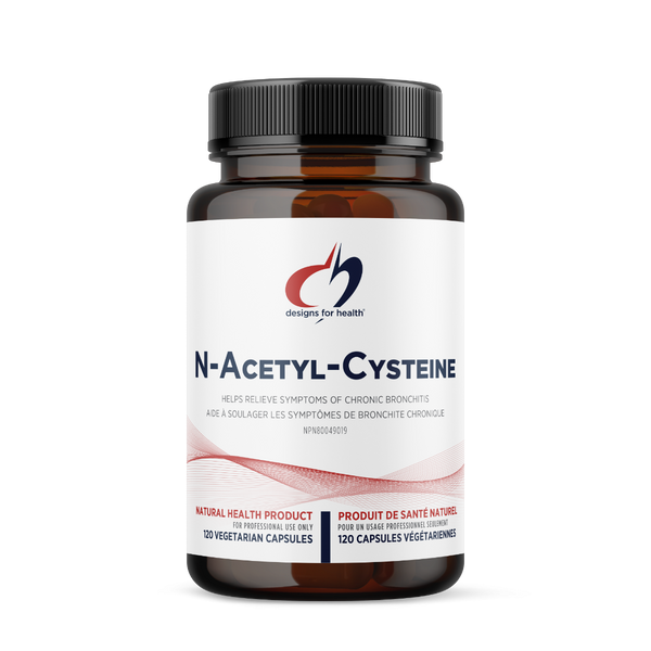 N-Acetyl-Cysteine supplement bottle with label on a white background