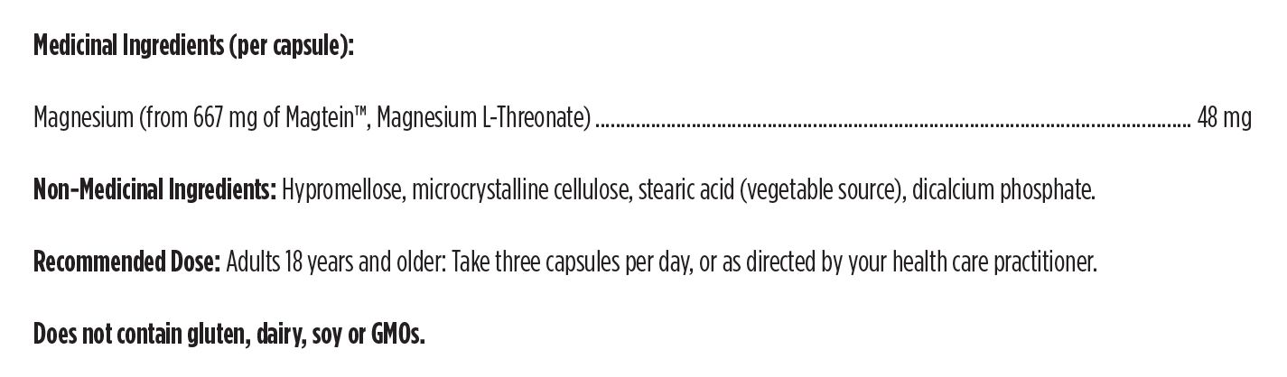 Nutritional supplement label with medicinal and non-medicinal ingredients, recommended dose, and allergen information.