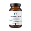 Brown supplement bottle labeled 'OmegAvail Hi-Po' on a white background