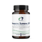 Probiotic supplement bottle labeled 'Probiotic Supreme DF' on a white background