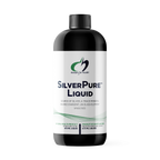 Bottle of SilverPure Liquid on a white background
