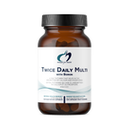 Bottle of 'Twice Daily Multi with Boron' supplement on a white background