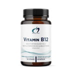 Vitamin B12 supplement bottle with label on a white background