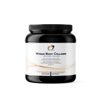 Black container of 'Whole Body Collagen' on a white background