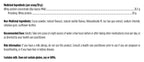 Product label with medicinal and non-medicinal ingredients, recommended dose, and risk information.