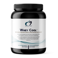 Whey protein powder container labeled 'Whey Cool' on a white background